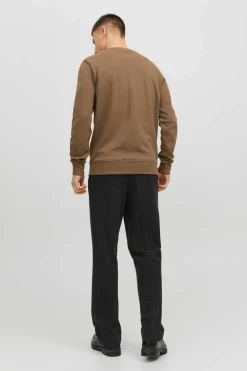 Jack & Jones Sweatshirt Gola Redonda Lisa Cru Discount