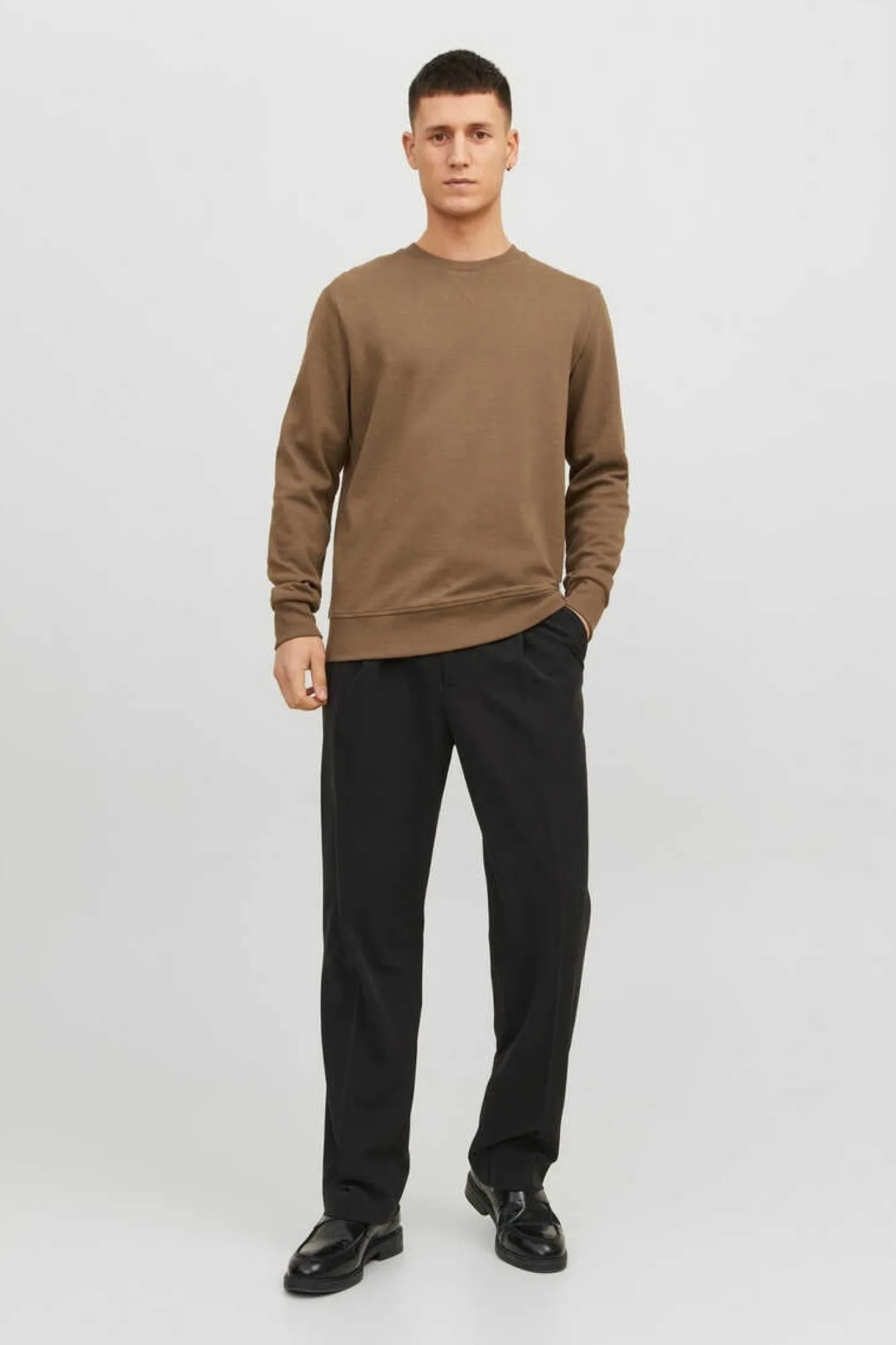 Jack & Jones Sweatshirt Gola Redonda Lisa Cru Discount