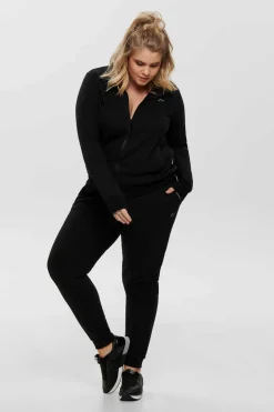 Only Play Curvy Sweatshirts-Sweatshirt Grande Com Fecho-Eclair E Gola Alta