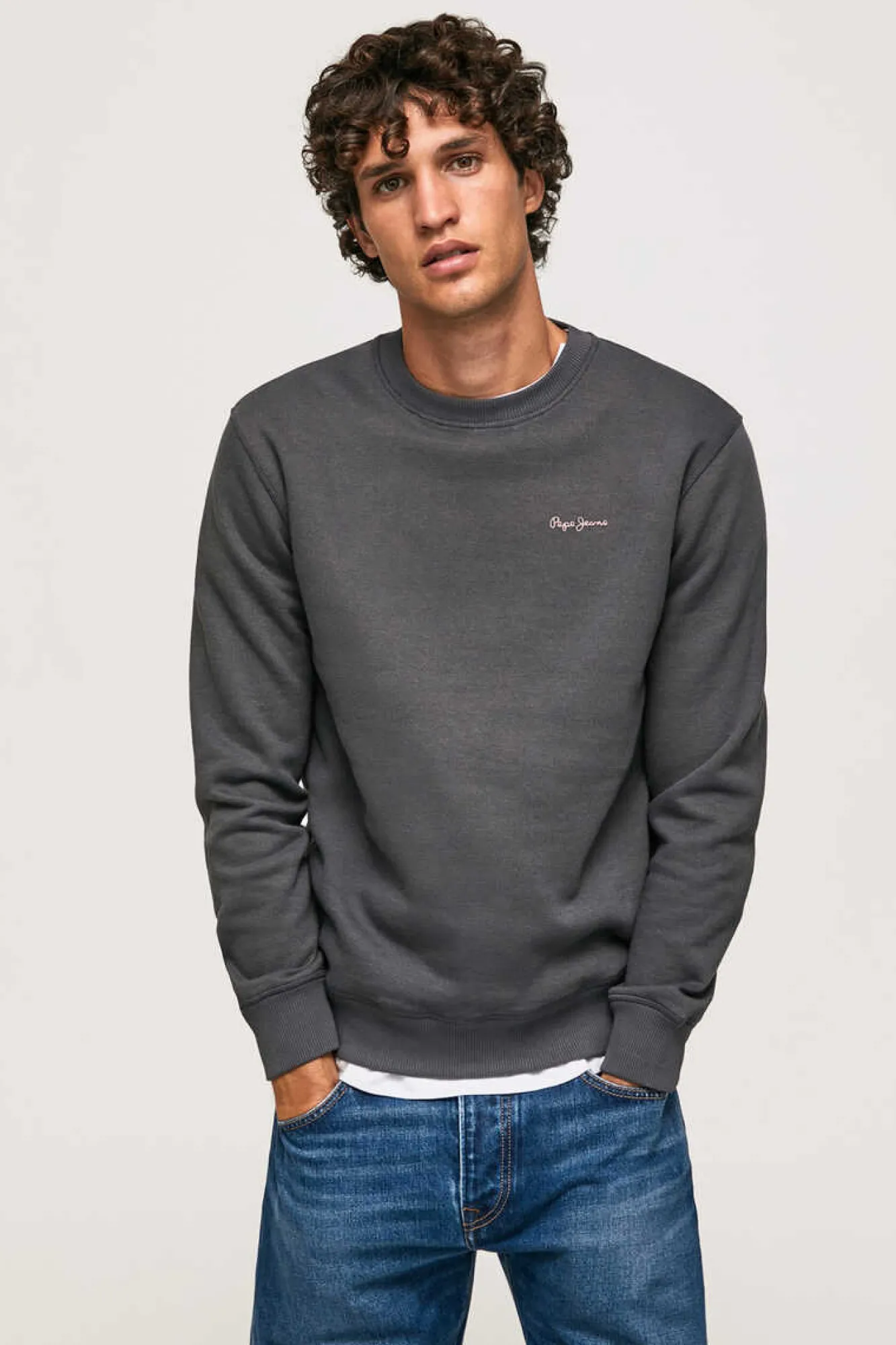 Pepe Jeans Sweatshirt Homem Gola Redonda Cinza Clearance