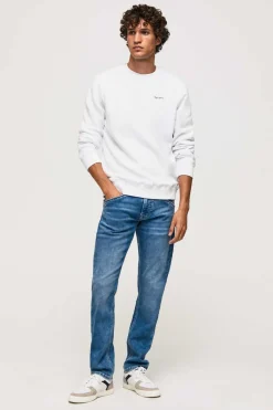Pepe Jeans Sweatshirt Homem Gola Redonda Branco New