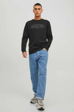 Jack & Jones Sweatshirt Logo Preto Discount