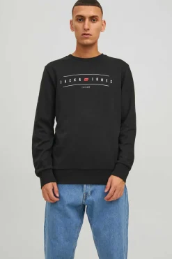 Jack & Jones Sweatshirt Logo Preto Discount