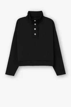 Tiffosi Sweatshirts-Sweatshirt Pique Com Botoes De Mola