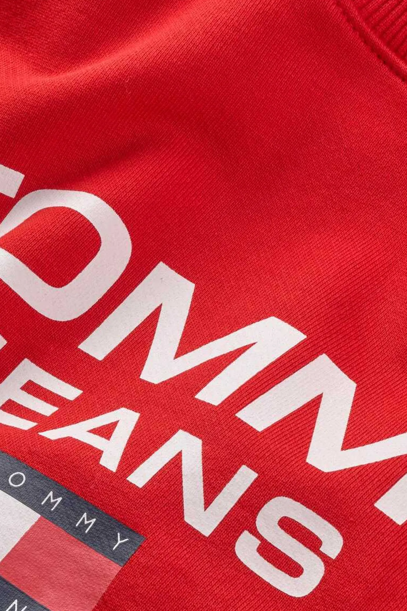 Tommy Jeans Sweatshirt Com Logo Vermelho Real New