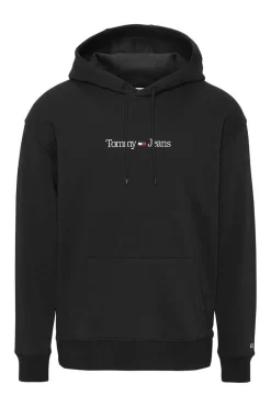 Tommy Jeans Sweatshirt Com Logo Linear Preto Discount