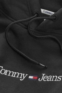 Tommy Jeans Sweatshirt Com Logo Linear Preto Discount