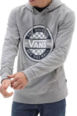 Vans Sweatshirt Xadrez Em Circulo Cinza Online