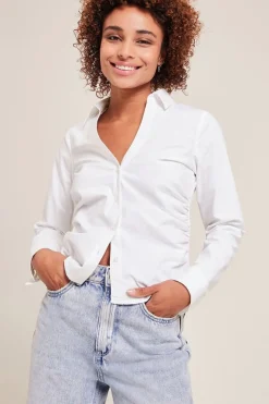 Pimkie Camisas E Blusas-Tailliertes Hemd Mit V-Ausschnitt