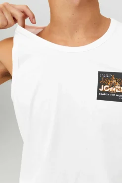 Jack & Jones Tampo Do Tanque Com Logotipo Branco Sale
