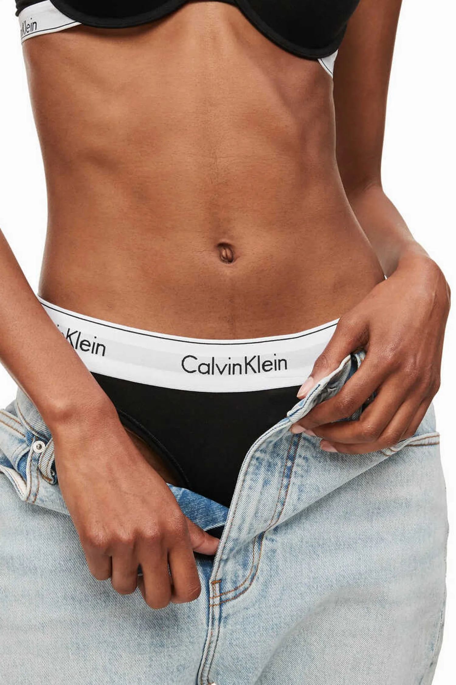 Calvin Klein Calcinhas-Tanga Cos Elastico Modern Cotton