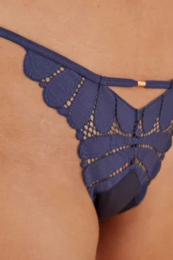 Women'secret Calcinhas-Tanga Tira Bordado Renda Medio