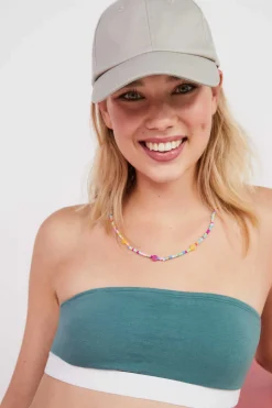 HI&BYE Roupa Interior-Top Bandeau Algodao Escuro