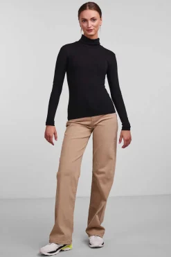 Pieces T-Shirts-Top Canelado