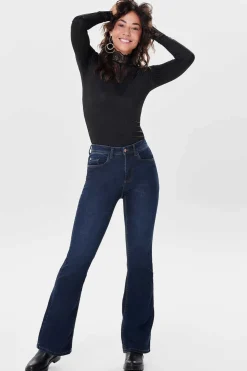 JDY T-Shirts-Top Canelado Detalhe De Renda