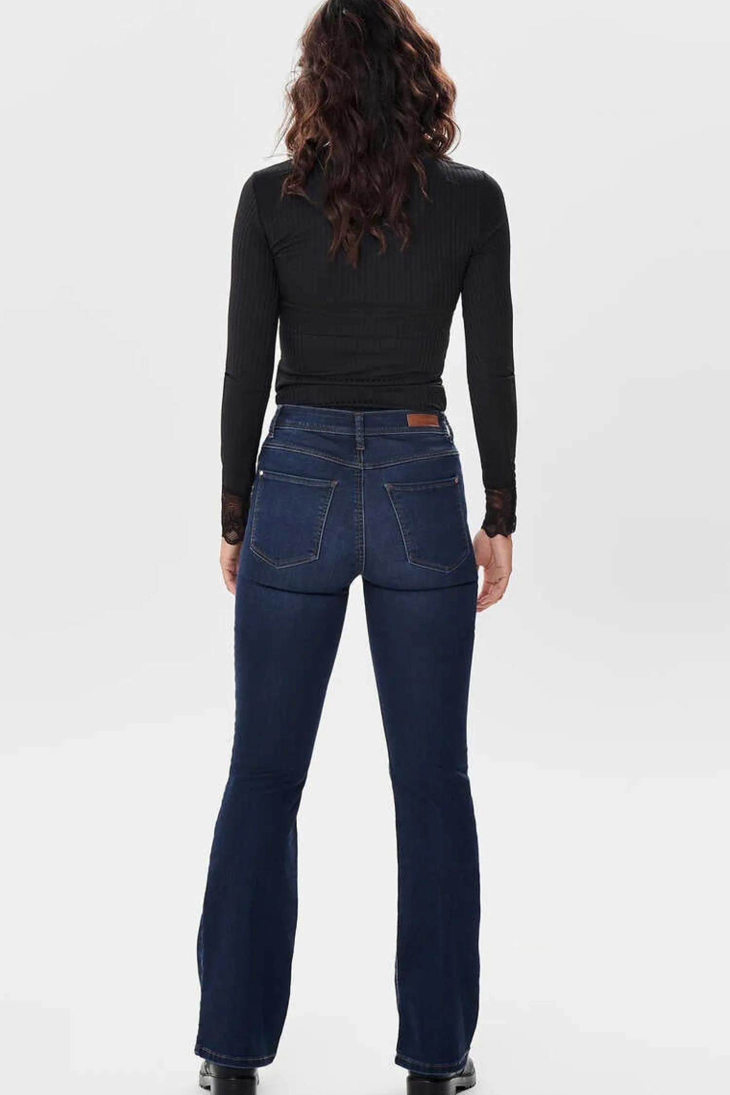 JDY T-Shirts-Top Canelado Detalhe De Renda