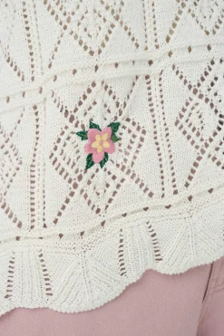 Only T-Shirts-Top De Crochet Flores