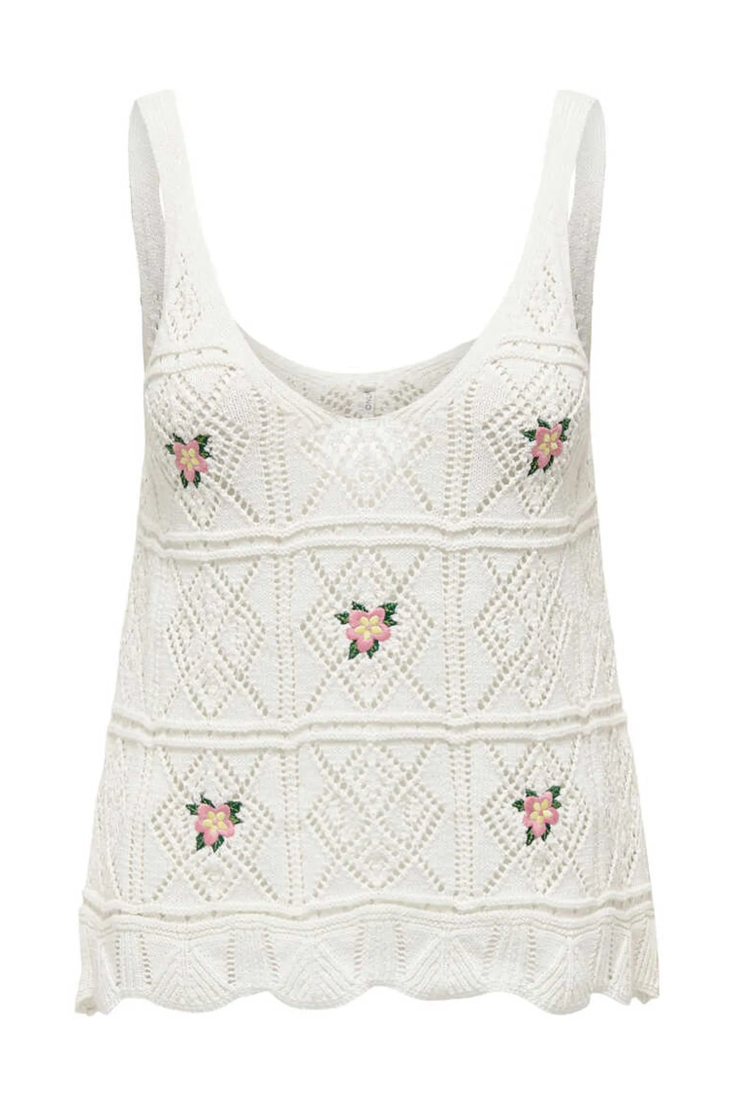 Only T-Shirts-Top De Crochet Flores