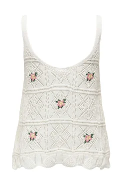 Only T-Shirts-Top De Crochet Flores