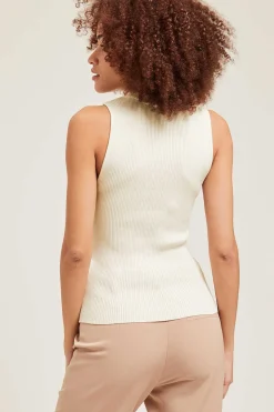 Pimkie T-Shirts-Top De Malha Sem Mangas