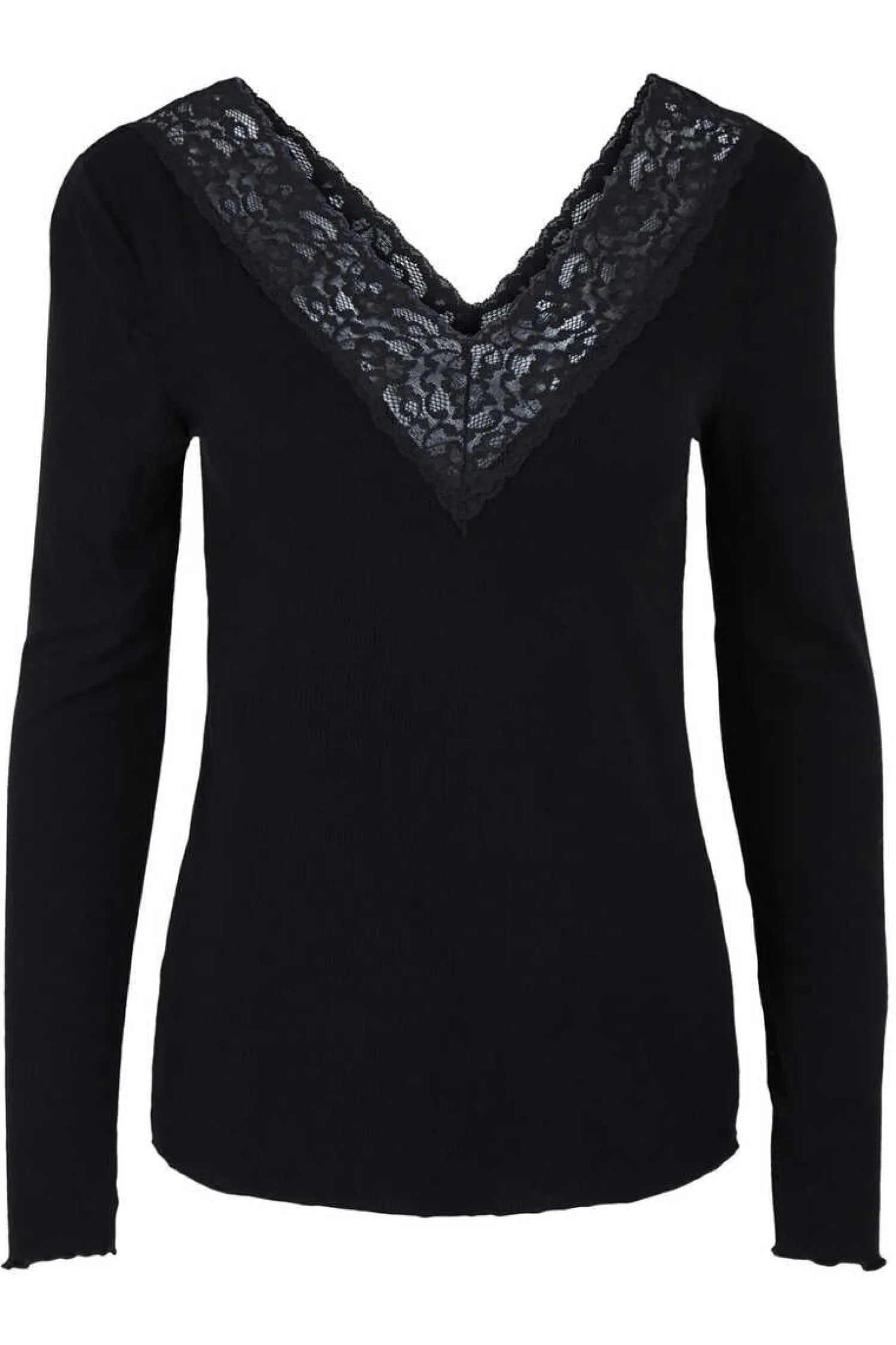 Pieces T-Shirts-Top De Manga Comprida E Gola Em Bico