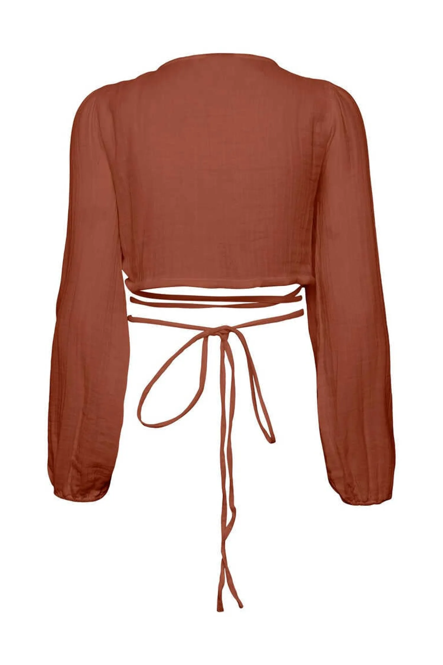 Pieces T-Shirts-Top De Manga Comprida E Gola Em Bico.