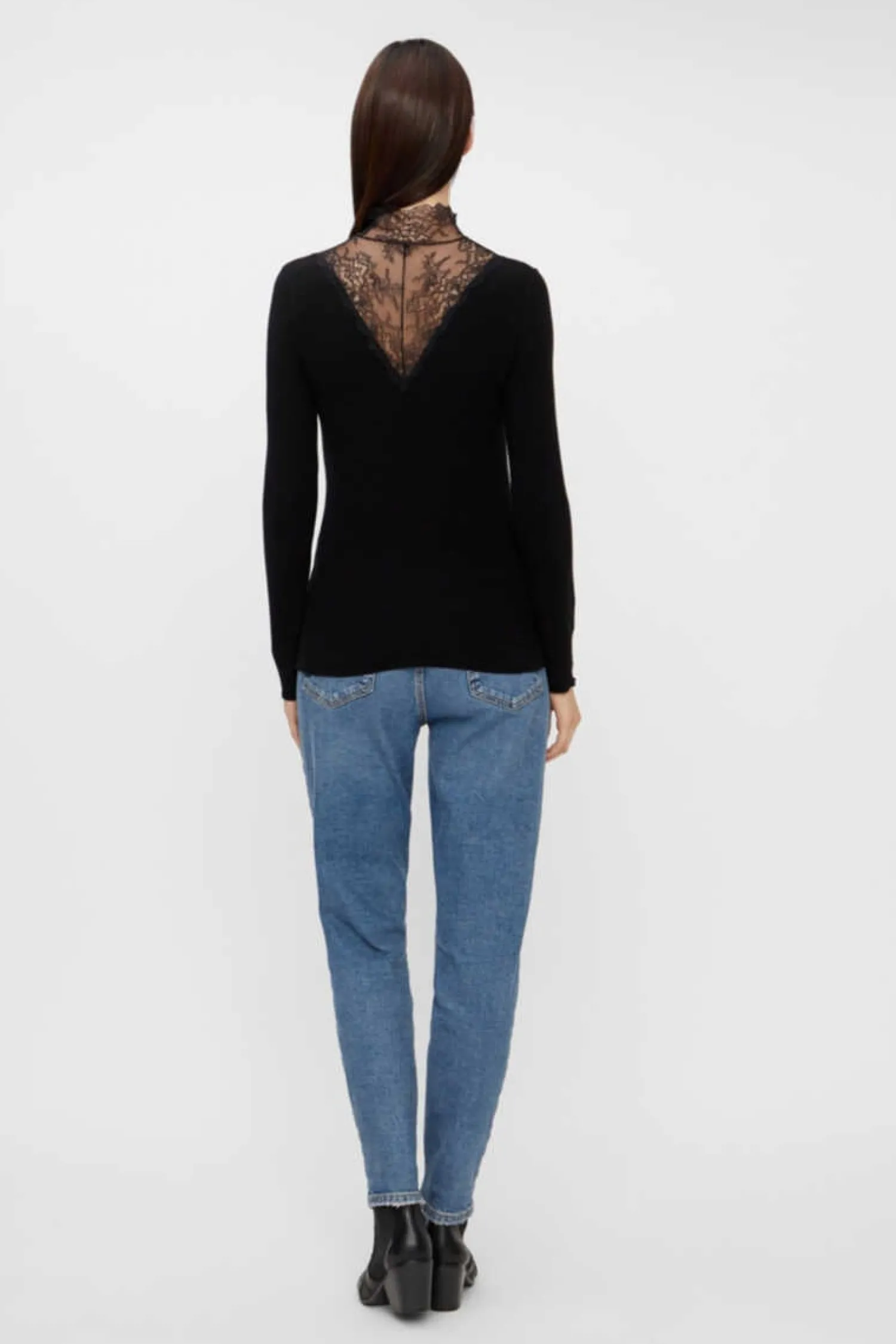 Pieces Camisas E Blusas-Top De Manga Comprida E Viscose