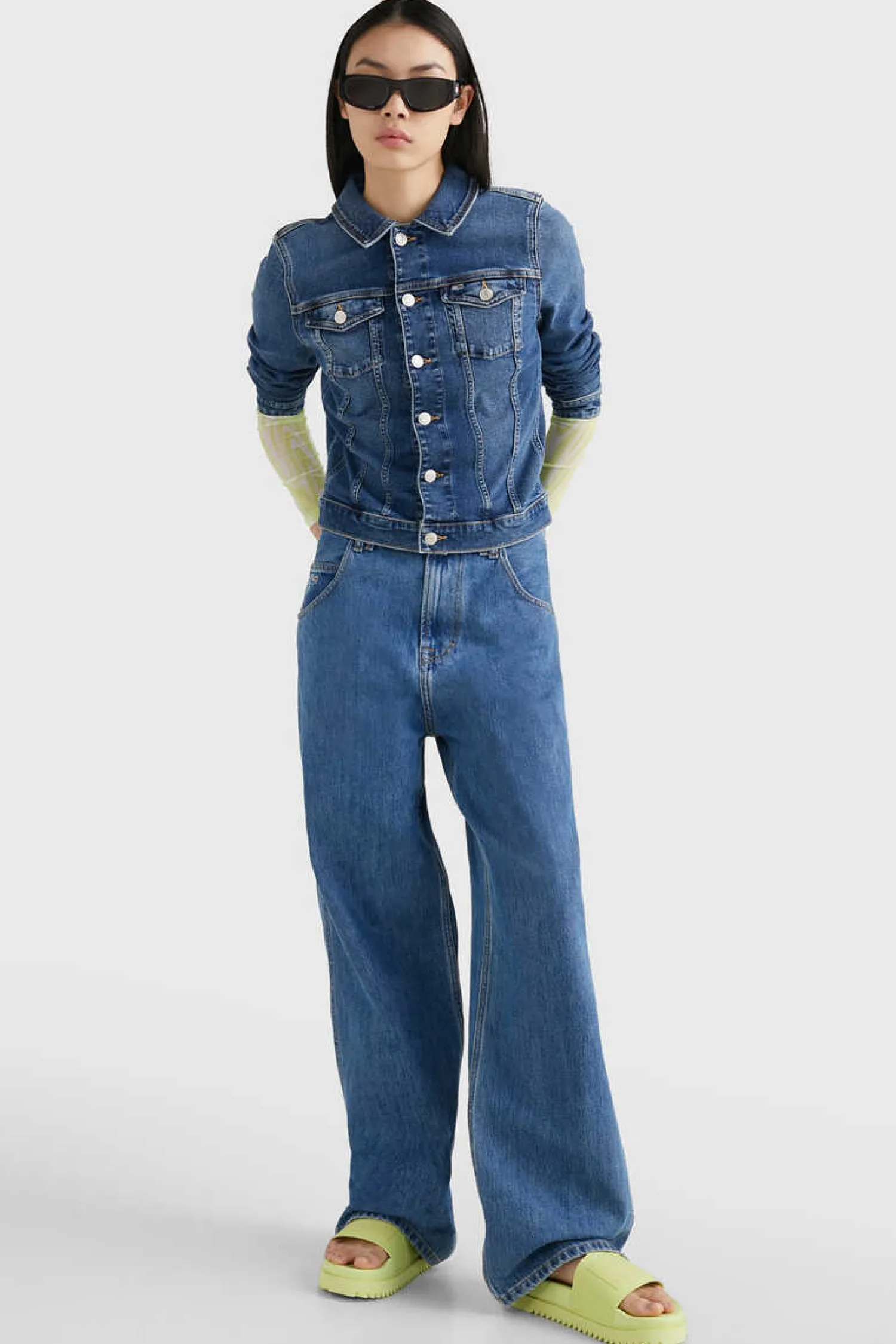 Tommy Jeans Blusoes E Casacos-Top De Mulher Cai-Cai .