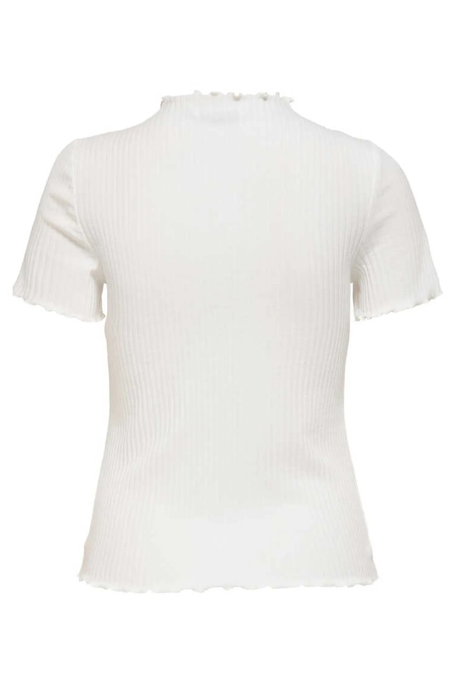 Only T-Shirts-Top Malha Canelada Manga Curta