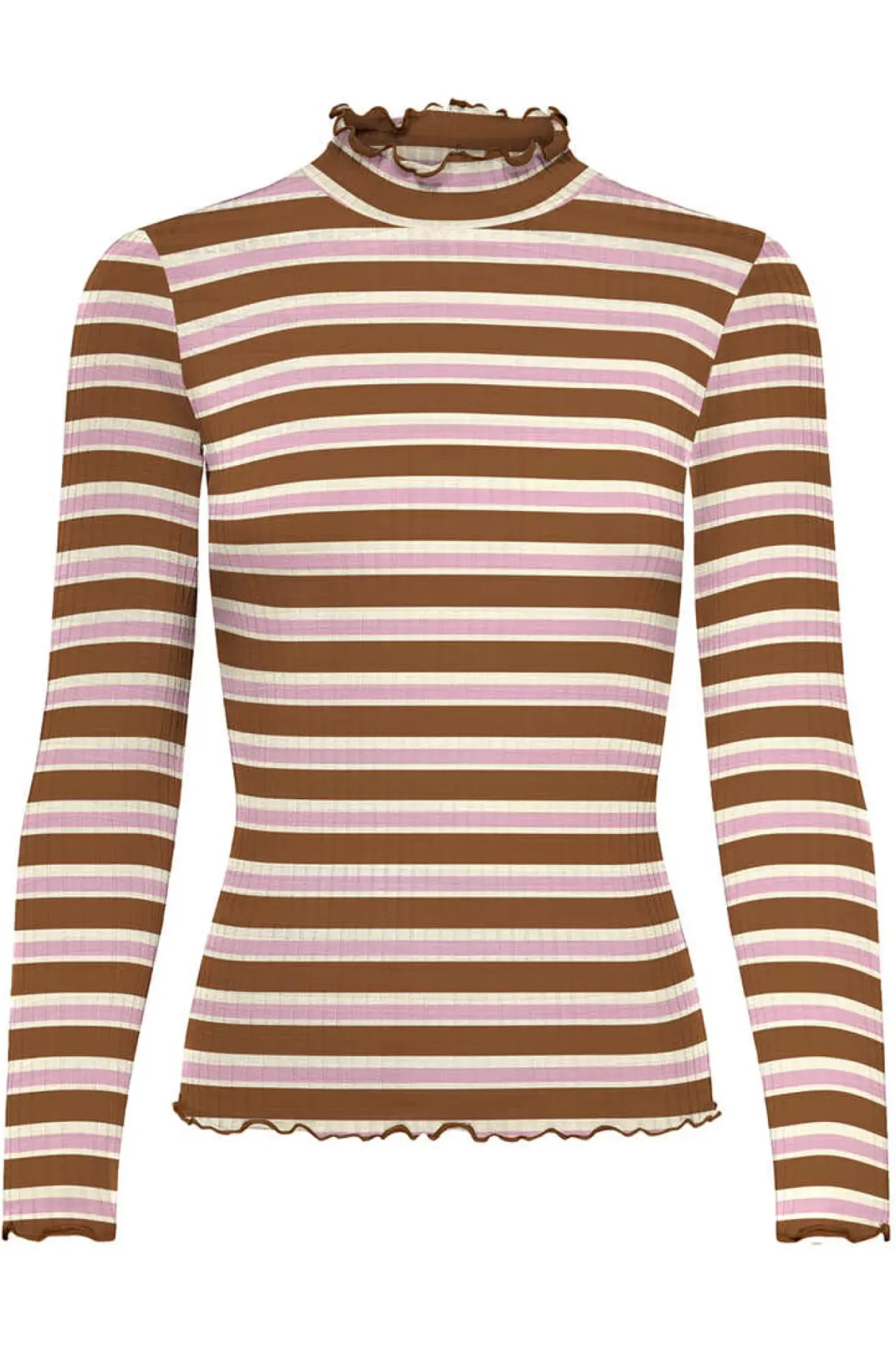 JDY T-Shirts-Top Manga Comprida Canelado