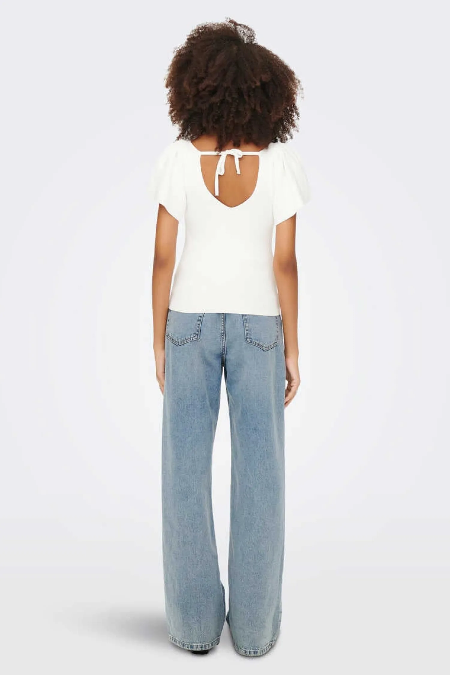 Only T-Shirts-Top Manga Curta Laco