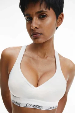 Calvin Klein Sutias-Top Pre-Formado De Algodao Com Cos Da