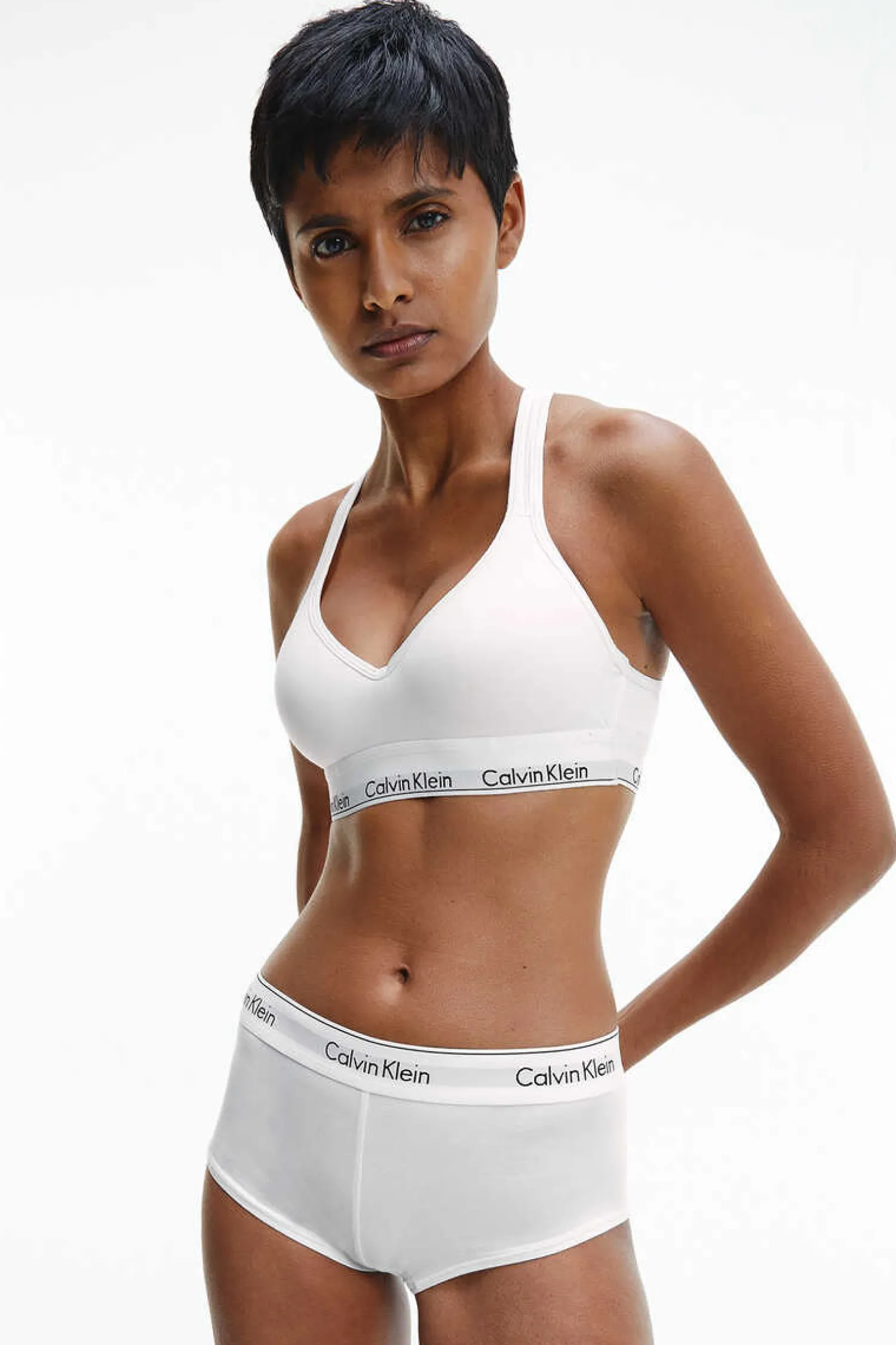 Calvin Klein Sutias-Top Pre-Formado De Algodao Com Cos Da