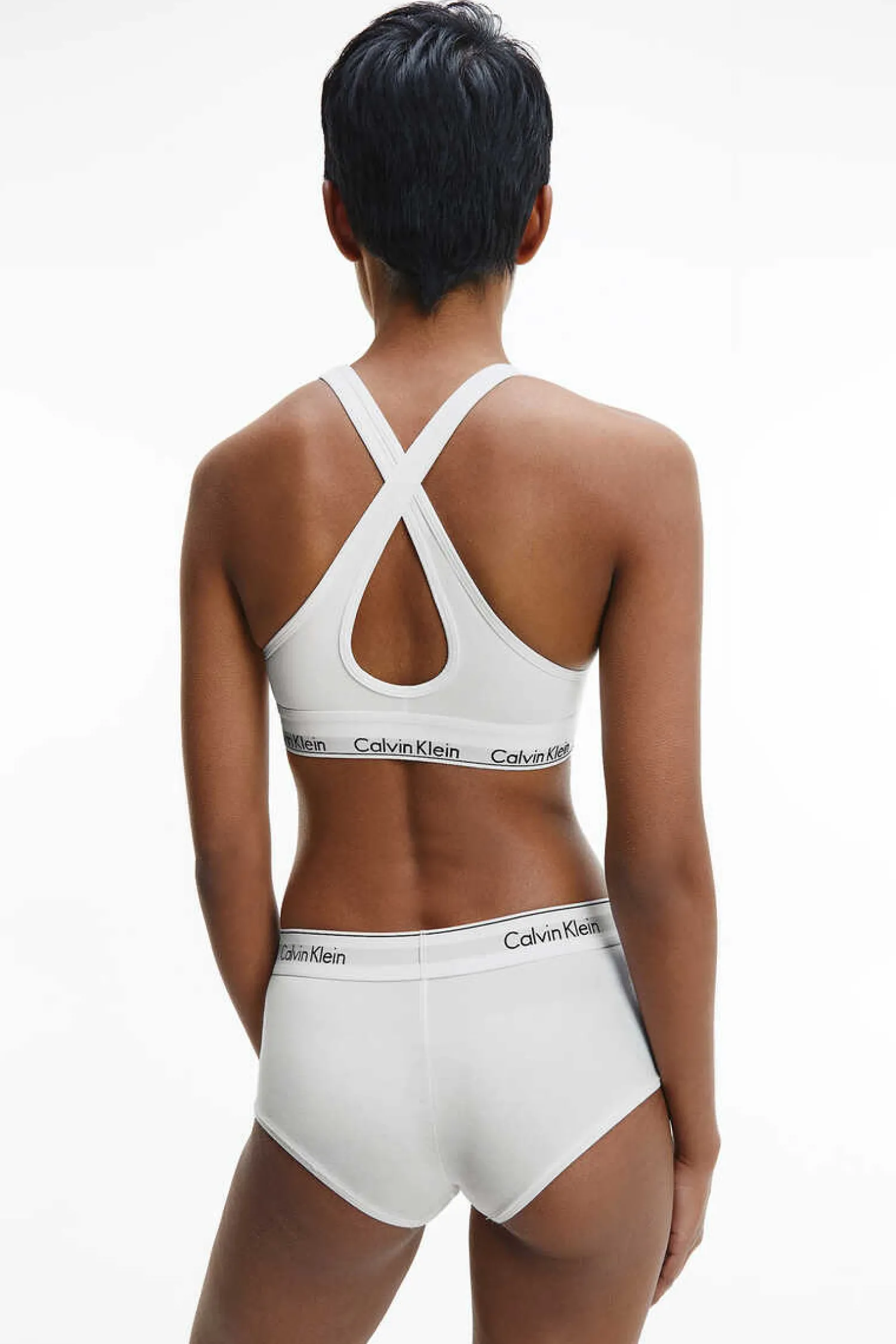 Calvin Klein Sutias-Top Pre-Formado De Algodao Com Cos Da