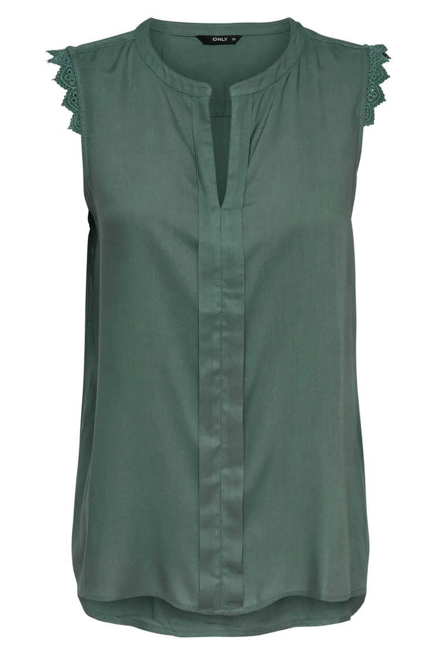 Only T-Shirts-Top Sem Mangas Com Decote Em Bico.