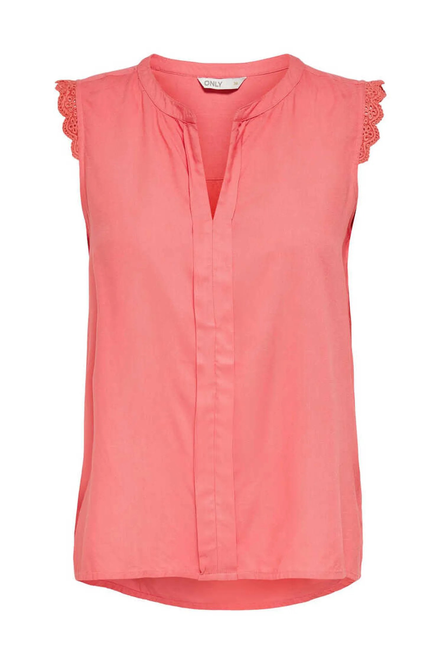 Only T-Shirts-Top Sem Mangas Com Decote Em Bico.