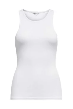 Only T-Shirts-Top Sem Mangas Em Canelado