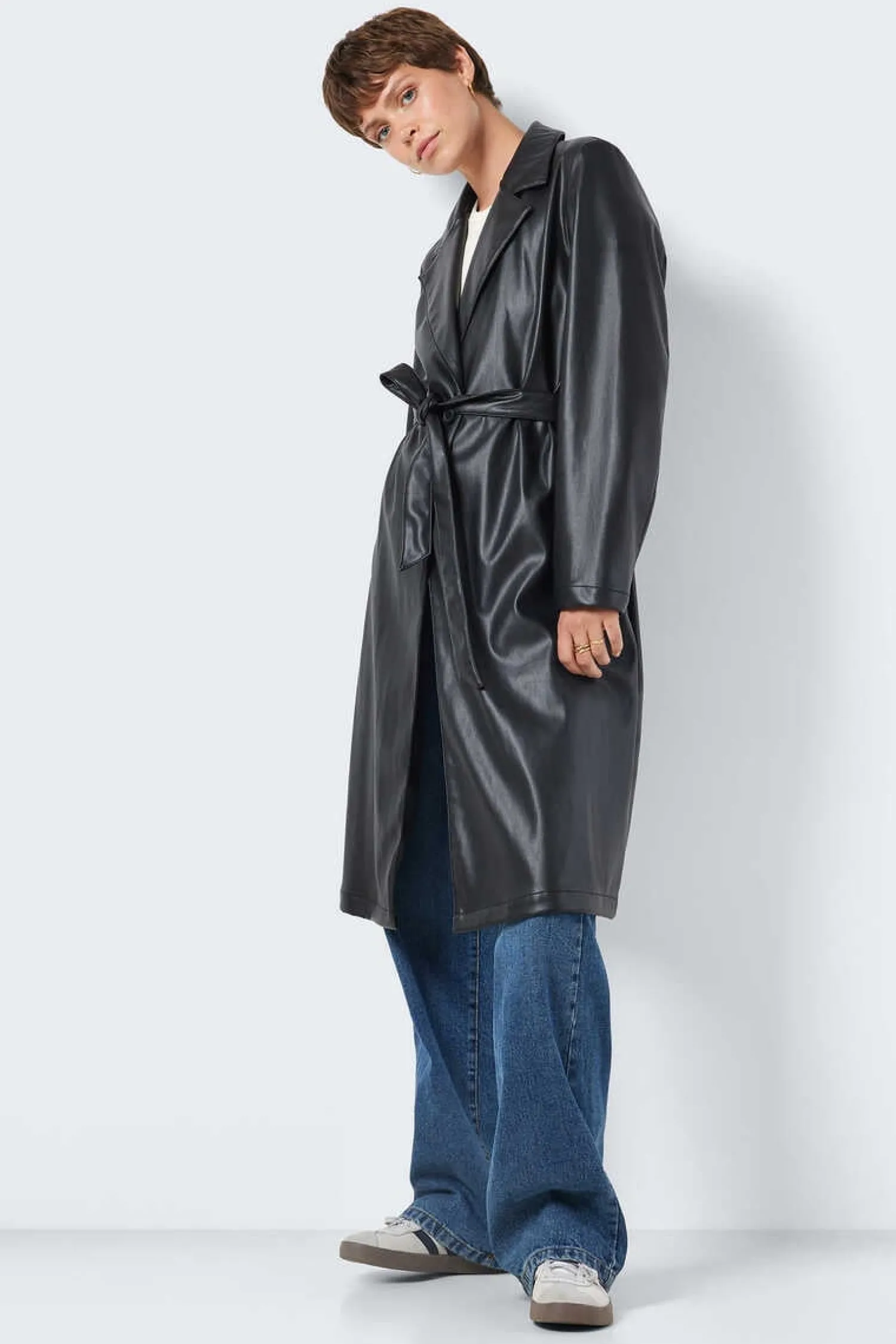 Noisy May Sobretudos E Parkas-Trench Comprido Polipele