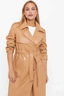 Cortefiel Sobretudos E Parkas-Trench Efeito Pele