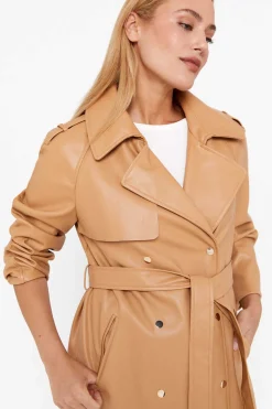 Cortefiel Sobretudos E Parkas-Trench Efeito Pele