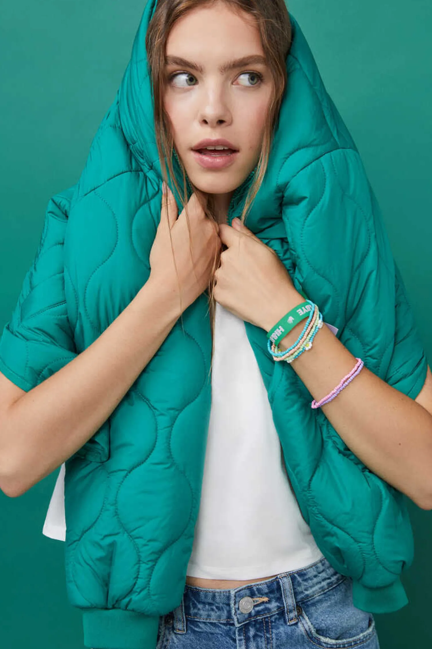 HI&BYE T-Shirts E Tops-T-Shirt 100% Algodao Cru Mini Logo