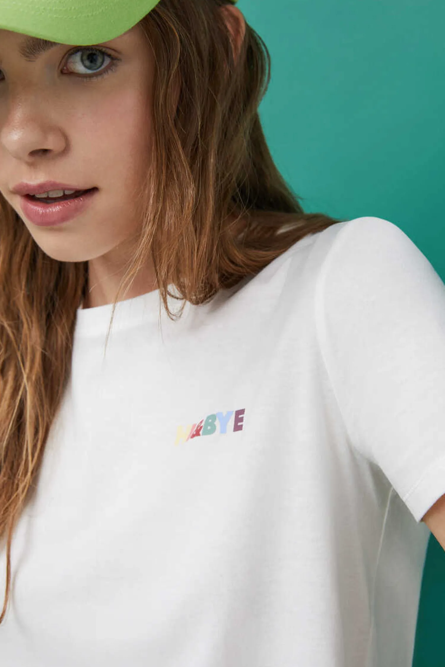 HI&BYE T-Shirts E Tops-T-Shirt 100% Algodao Cru Mini Logo