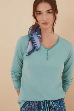 Women'secret Pijamas-T-Shirt 100% Algodao Em Com Botoes