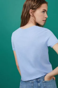 HI&BYE T-Shirts E Tops-T-Shirt 100% Algodao Logo