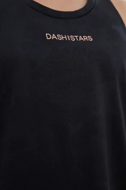 Dash and Stars Outdoor-T-Shirt Alcas Halter Preta
