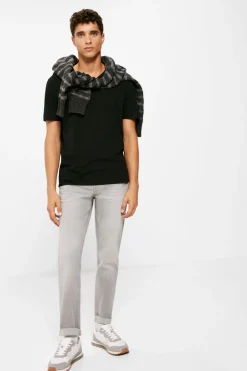 Springfield T-Shirt Basica Bico Lycra Preto