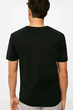 Springfield T-Shirt Basica Bico Lycra Preto