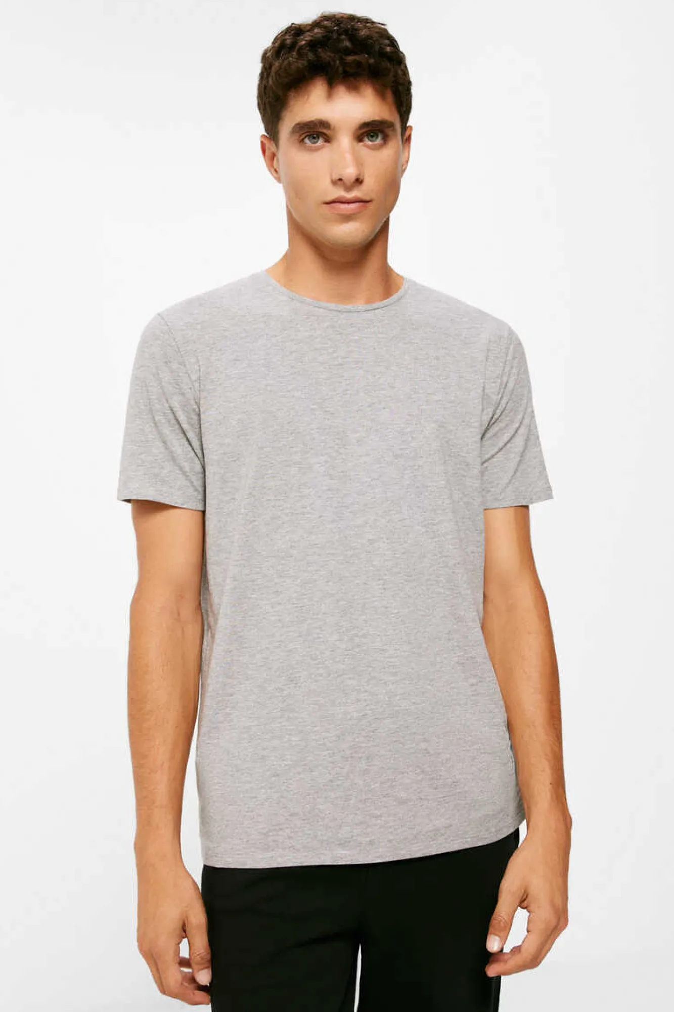 Springfield T-Shirt Basica Lycra Cinza Outlet