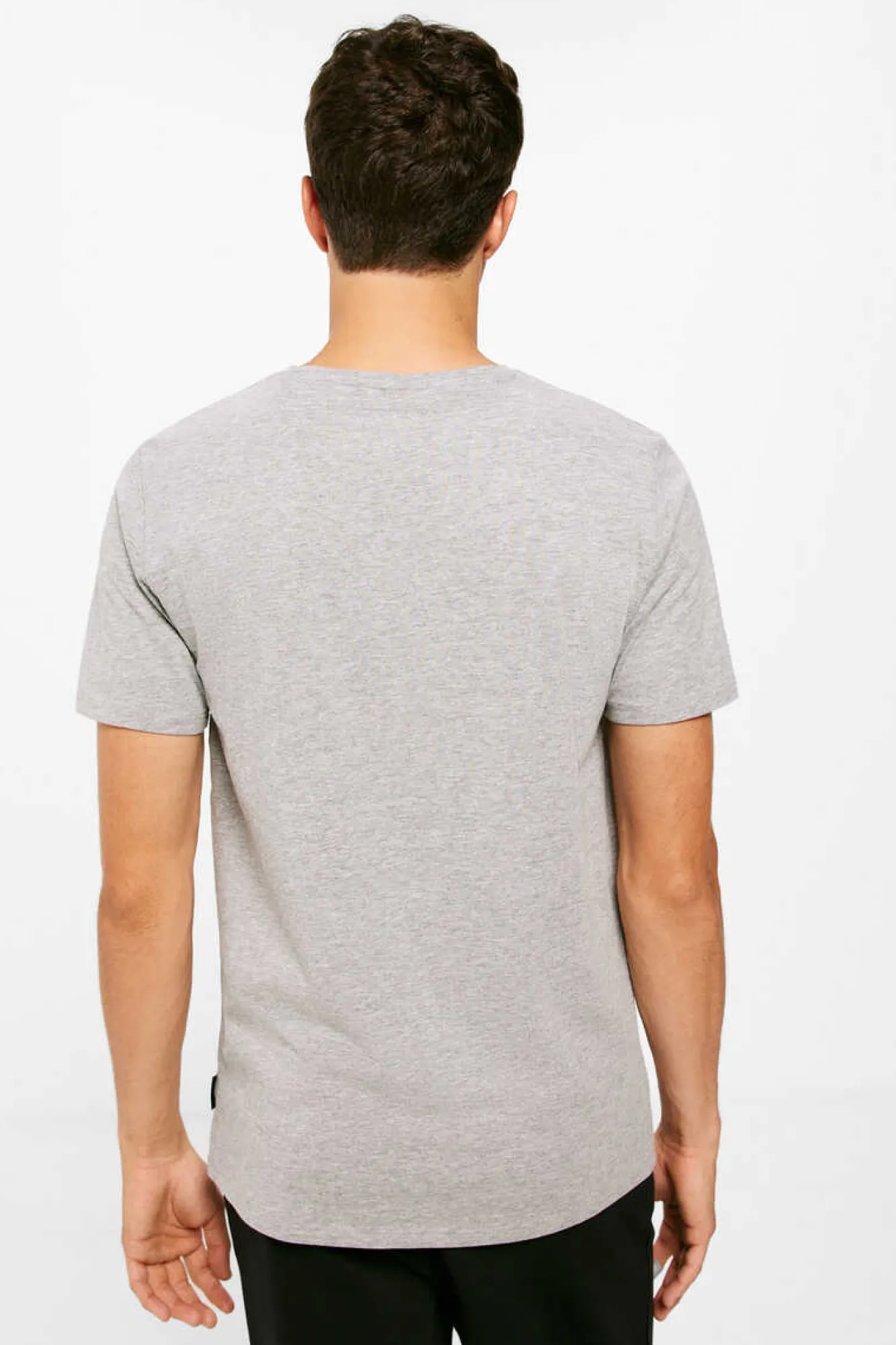 Springfield T-Shirt Basica Lycra Cinza Outlet