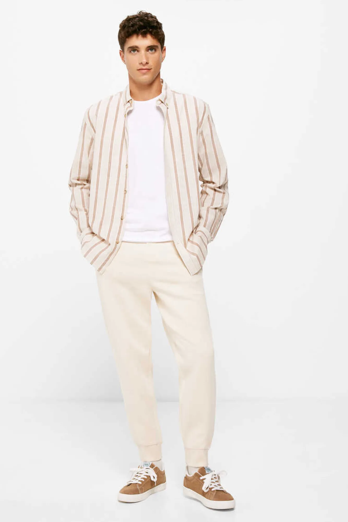 Springfield T-Shirt Basica Lycra Branco New